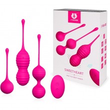 Набор вагинальных шариков на дистанционном управлении «SweetHeart», цвет розовый, S-Hande SHD-S154, из материала силикон, диаметр 3.5 см., со скидкой