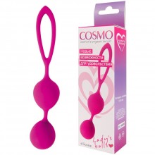 Шарики вагинальные с силиконовой петлей от компании Cosmo, цвет розовый, csm-23006-16, бренд Bior Toys, диаметр 3.1 см., со скидкой