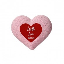 Шипучая соль для ванн «With Love» с ароматом розы, Лаборатория Катрин 4193969, со скидкой