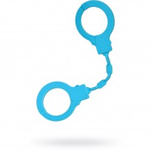 Силиконовые голубые наручники A-Toys by TOYFA, длина 33 см, TOYFA 766001, цвет голубой, длина 33 см., со скидкой