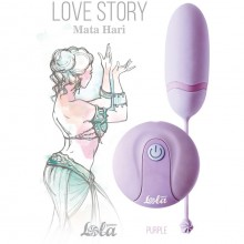 Виброяйцо на пульте управления Love Story «Mata Hari Purple», цвет фиолетовый, Lola Toys 1800-02Lola, бренд Lola Games, из материала силикон, длина 14.6 см., со скидкой