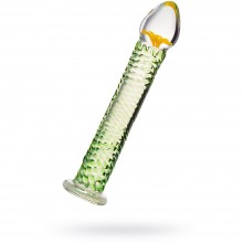 Стеклянный фаллоимитатор со спиралевидным рельефом, длина 16.5 см, 912182, бренд Sexus Glass, из материала стекло, длина 16.5 см., со скидкой