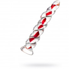 Стеклянный фаллос в виде косички, «Sexus-glass», длина 18 см, 912079, бренд Sexus Glass, длина 18 см., со скидкой