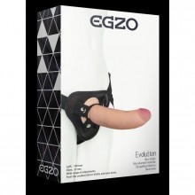 Страпон системы «Harness» со съемной насадкой, цвет телесный, размер OS, Egzo STR001, из материала Неоскин, длина 18 см.
