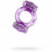 Виброкольцо для члена ToyFa «Vibrating Ring 818033-4» с двумя моторами, цвет фиолетовый, диаметр 2 см., со скидкой