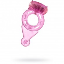 Кольцо для члена ToyFa «Vibrating Ring 818038-3» с вибрацией, цвет розовый, из материала ПВХ, диаметр 2 см., со скидкой