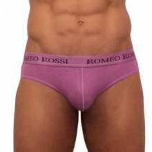 Трусы-стринги с широким поясом, цвет сиреневый, Romeo Rossi RR1006, из материала хлопок, XXL