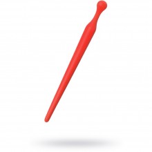 Силиконовый уретральный плаг «Black & Red Urethral Plug», цвет красный, ToyFa 901409-9, коллекция Black & Red, длина 10 см., со скидкой
