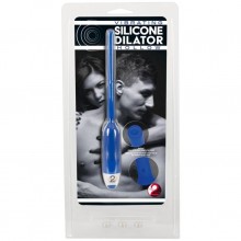 Полый уретральный вибростимулятор «Vibrating Silicone Dilator Hollow», силикон, цвет синий, Orion 5914160000, длина 19 см., со скидкой
