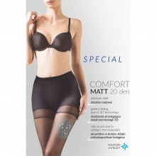Утягивающие колготки «Comfort Matt», цвет черный, плотность 20 den, размер 5, Gabriella 479, XL, со скидкой
