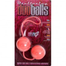 Мягкие вагинальные шарики со смещенным центром тяжести Gopaldas «Duo Balls», цвет розовый, диаметр 3.5 см, 2K839MPK BCD GP, из материала ПВХ, диаметр 3.5 см., со скидкой