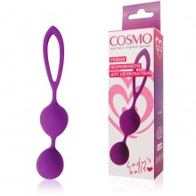 Вагинальные шарики линейки «COSMO», цвет фиолетовый, диаметр 31 мм, CSM-23006, бренд Bior Toys, из материала силикон, диаметр 3.1 см., со скидкой