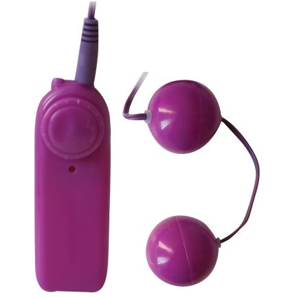 Шарики вагинальные с вибрацией, цвет фиолетовый, EE-10183-5v, из материала пластик АБС, диаметр 3.5 см., со скидкой