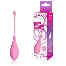 Одинарный силиконовый вагинальный шарик со смещенным центром тяжести, цвет розовый, Cosmo csm-23139-3, бренд Bior Toys, длина 18 см., со скидкой