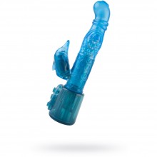 Вагинальный вибратор с клиторальным стимулятором в форме дельфина «Blue Juice», цвет синий, NMC FPBA177A00-044, длина 17.8 см.