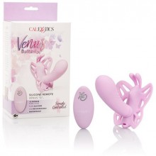 Вибробабочка для ношения с внутренним стимулятором «Venus G» на пульте ДУ от компании California Exotic Novelties, цвет розовый, SE-0583-05-3, бренд CalExotics, из материала силикон, длина 7.5 см.