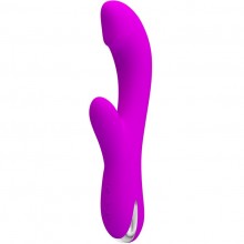 Вибратор для женщин с клиторальной стимуляцией и функцией нагрева «Cornelius» из коллекции Pretty Love, цвет фиолетовый, Baile BI-014602, из материала силикон, длина 21.2 см.
