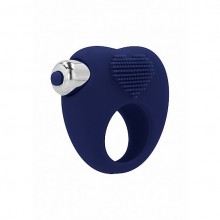 Вибрирующее кольцо Simplicity «Aubin10 Speed Blue» со съемной вибропулей, цвет синий, Shots Media SH-SIM047BLU, из материала силикон, со скидкой