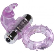 Виброкольцо фиолетовое с ушками 7 Speed Rabbit Cock Ring, 32007-purpleHW, из материала ПВХ, цвет фиолетовый, диаметр 2.5 см.
