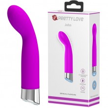 Мини вибратор точки G для женщин Pretty Love «John», цвет фиолетовый, Baile BI-014676, длина 14.6 см.