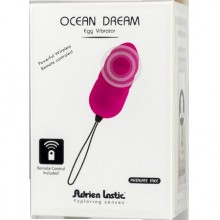 Виброяйцо на пульте управления «Ocean Dream» от компании Adrien Lastic, цвет розовый, 404837, длина 7.9 см.