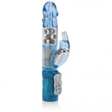 Водонепроницаемый хай тек вибратор-кролик «Jack Rabbit», цвет голубой, California Exotic Novelties SE-0610-60-2, из материала ПВХ, длина 12 см., со скидкой