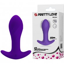 Силиконовая вибропробка Pretty Love «Morton» для ношения, цвет фиолетовый, Baile BI-040067-1, длина 10.5 см., со скидкой
