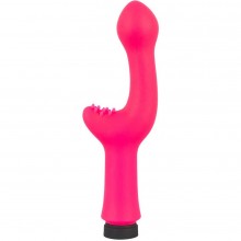 Женский вибратор «Power Vibe Nubby» с клиторальной щеточкой, цвет розовый, You 2 Toys 5909670000, бренд Orion, из материала силикон, длина 18 см., со скидкой